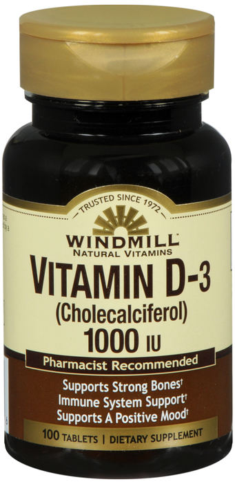 Windmill Vitamin D3 1000IU Tablets 100ct