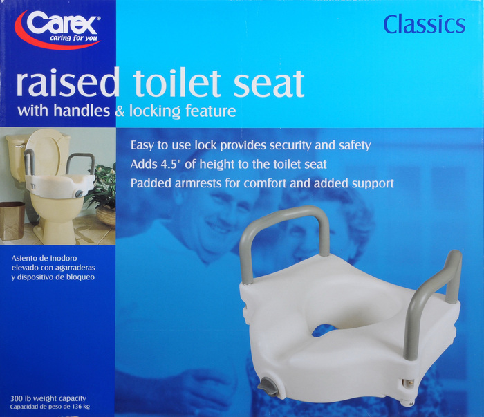 Classics Raised Toilet Seat with Armrests 1ct