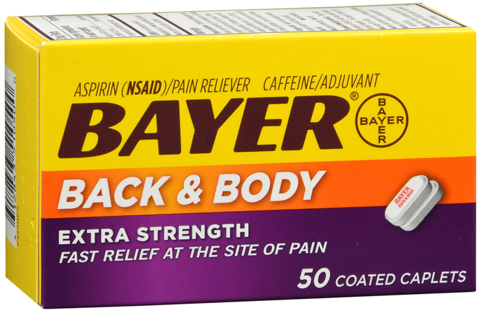 Bayer Back & Body Pain Reliever 500mg Coated Caplets 50ct