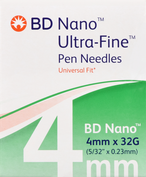 BD Ultra-Fine Nano Pen Needles 32Gx4mm 100ct