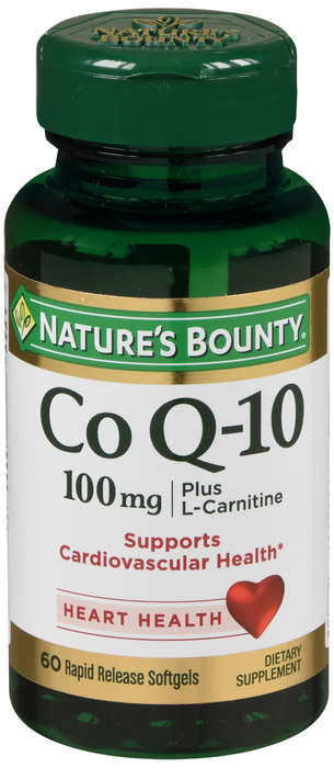 COQ-10 100MG PLUS SFTGEL 60CT NAT BOUNTY