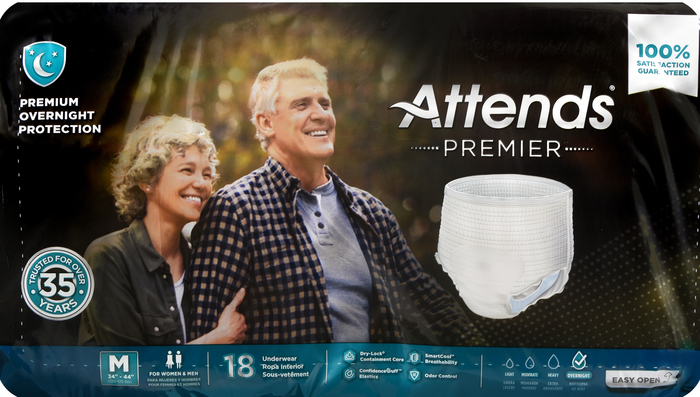 Attends Premier Overnight Underwear Medium 18ct