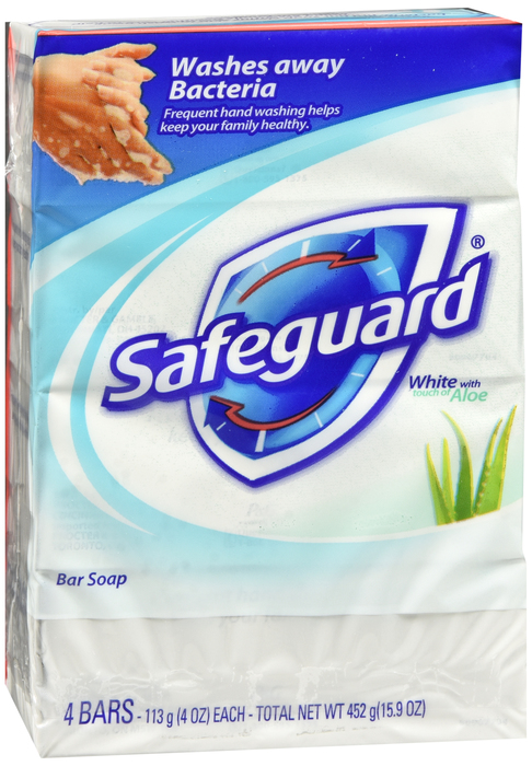 SAFEGUARD BATH BAR ALOE WHITE 4X4OZ