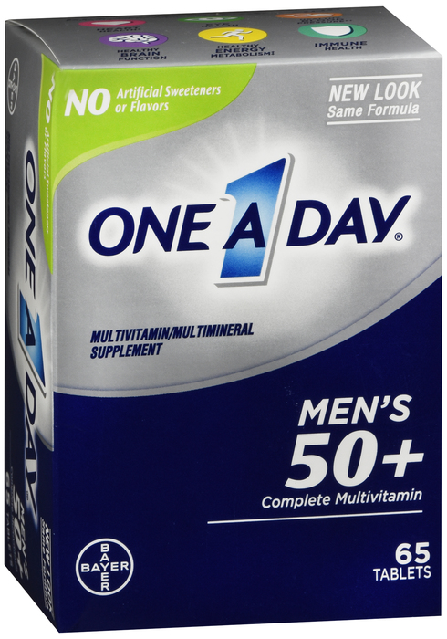 One A Day Men's 50+ Complete Multivitamin Tablets 65ct