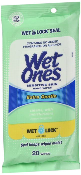 WET ONES SENSITIVE WIPE 20CT