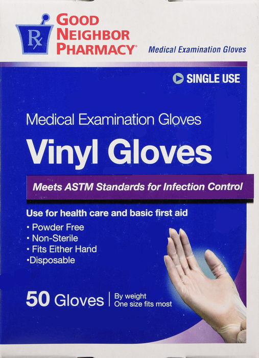 Good Neighbor Pharmacy Vinyl Gloves Powder Free 50ct