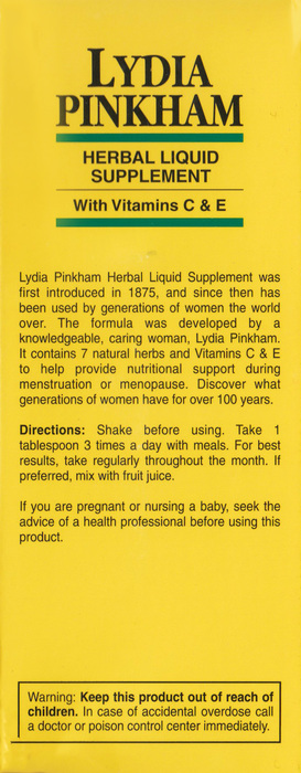 LYDIA PINKHAM HERBAL SUPPLEMENT LIQ 8OZ