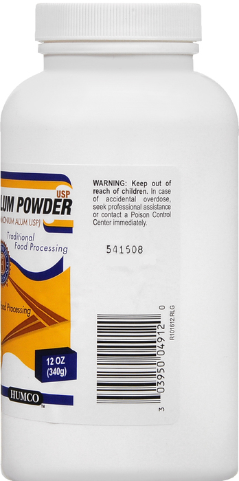 ALUM AMMONIUM USP POWDER 12OZ HUMCO