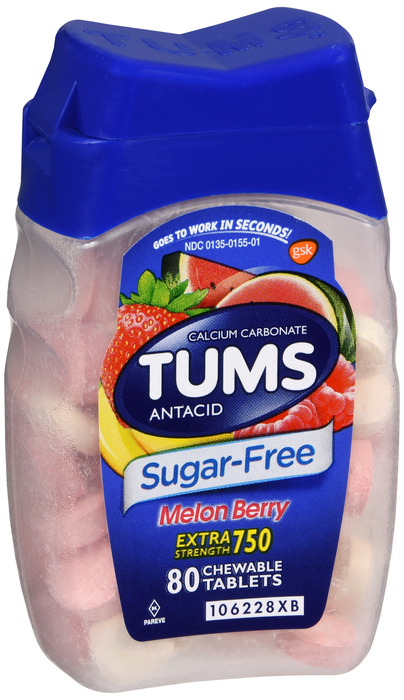 Tums Sugar-Free Extra Strength Melon Berry Chewable Tablets 80ct