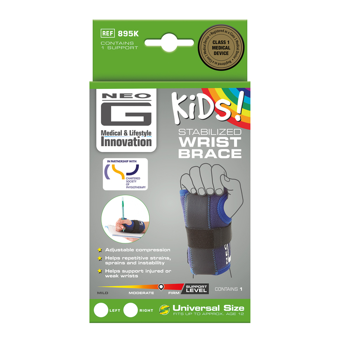 Neo G Kids Stabilized Wrist Brace Left