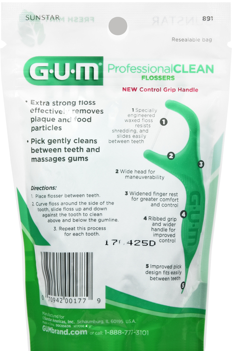 GUM PROF CLEAN FLOSSER MINT 40CT