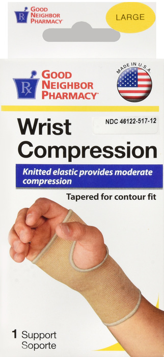 Good Neighbor Pharmacy Wrist Compression Beige Large 1ct