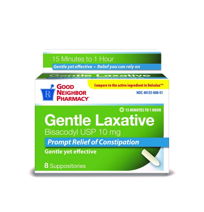 Good Neighbor Pharmacy Gentle Laxative 10mg Suppositories 8ct