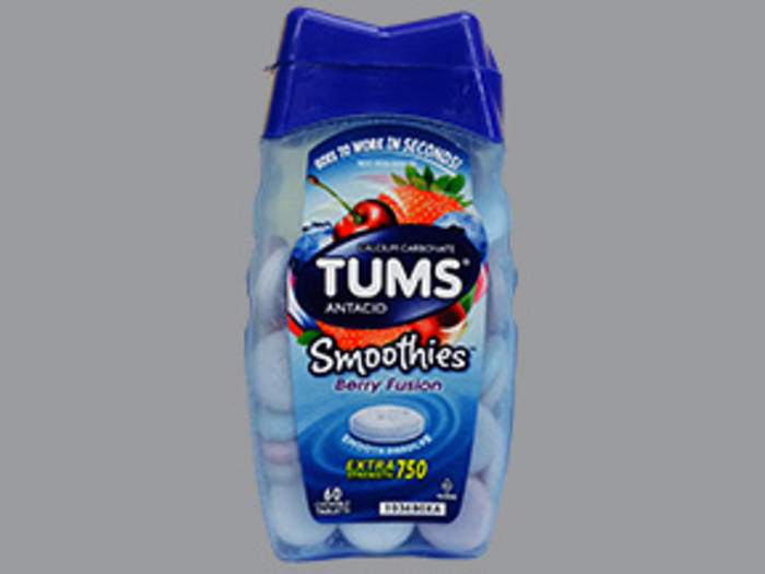 Tums Extra Strength Smoothies Berry Fusion Chewable Tablets 60ct