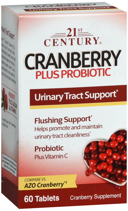 21st Century Cranberry Plus Probiotic Tablets 60ct