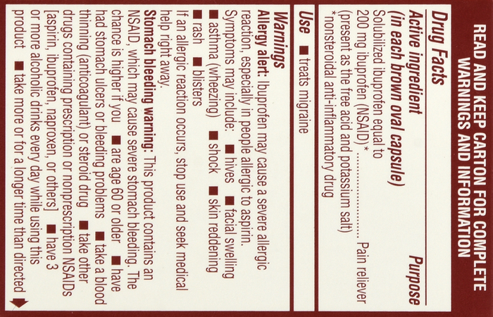 Advil Migraine Ibuprofen 200mg Liqui-Gels 20ct