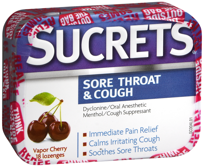 SUCRETS LOZENGE BOX VAPOR CHERRY 18CT