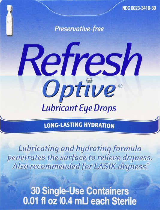 Refresh Optive Sensitive Lubricant Eye Drops 30ct