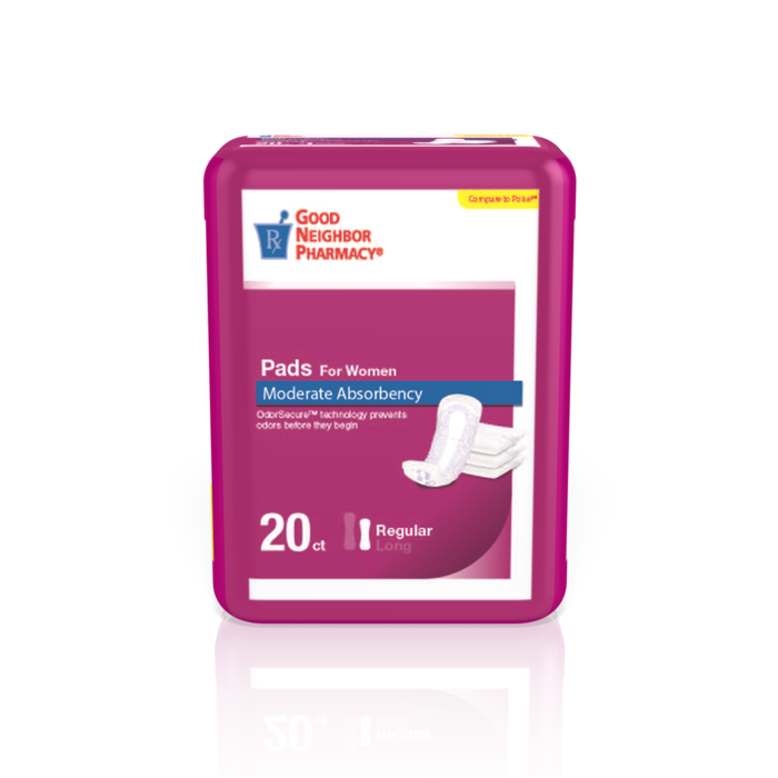 Good Neighbor Pharmacy Bladder Pads for Women Moderate Absorbency 6x20ct