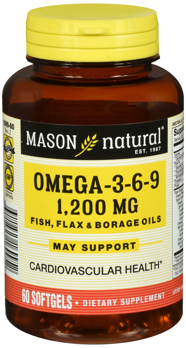 Omega 3-6-9 1200mg Softgels 60ct Mason