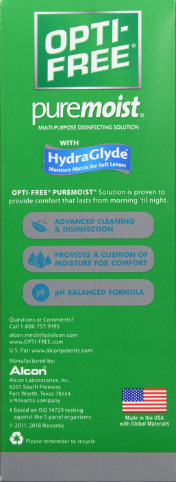 Opti-Free PureMoist Disinfecting Solution 10oz