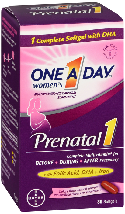 One A Day Women's Prenatal 1 Multivitamin Softgels 30ct