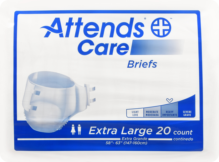 ATTENDS CARE BRIEF X-LARGE 3X20 CT