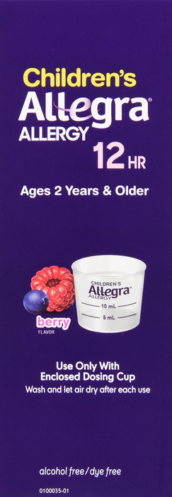 Children’s Allegra 12HR Allergy 30mg Liquid Berry 8oz