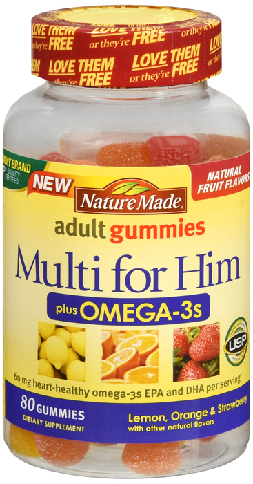 Nature Made MULTI FOR HIM OMEGA 3 GUM 80ct