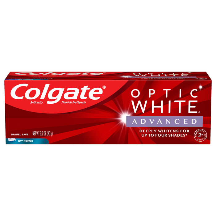 Colgate Optic White Advanced Teeth Whitening Toothpaste, Icy Fresh 3.2oz