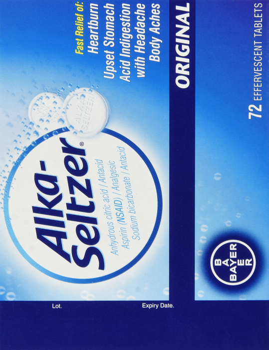 ALKA-SELTZER TABLET ORIGINAL 72CT