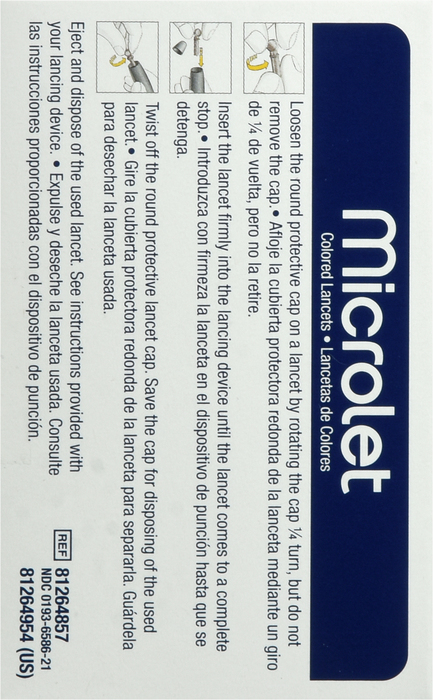 Microlet Color Lancets 100ct