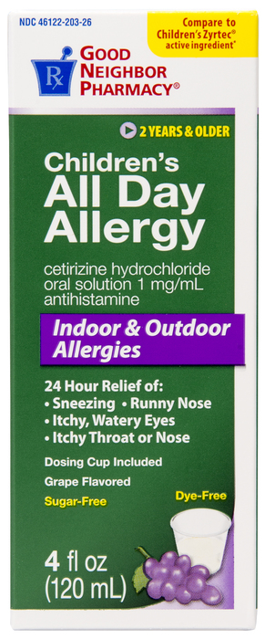 Good Neighbor Pharmacy All Day Allergy Grape Flavor Liquid 4oz