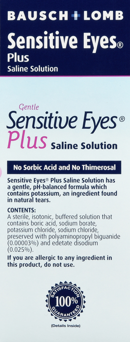 Bausch & Lomb Sensitive Eyes Saline Solution Gentle 12oz