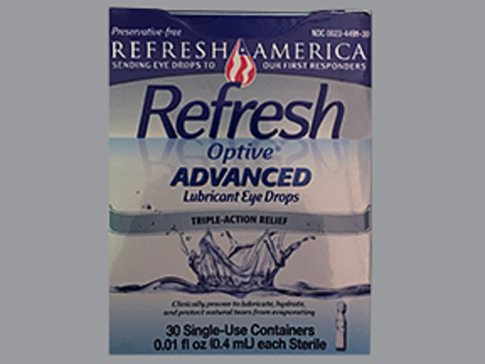 Refresh Optive Advanced Lubricant Eye Drops 30x0.01oz