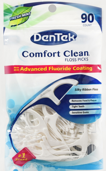 DENTEK FLOSS PICKS SILK 90 CT