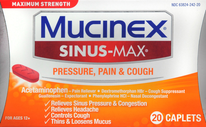 Mucinex Sinus-Max Pressure, Pain, & Cough Caplets 20ct