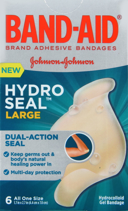 BAND-AID Hydro Seal Large All Purpose Adhesive Bandages 6ct