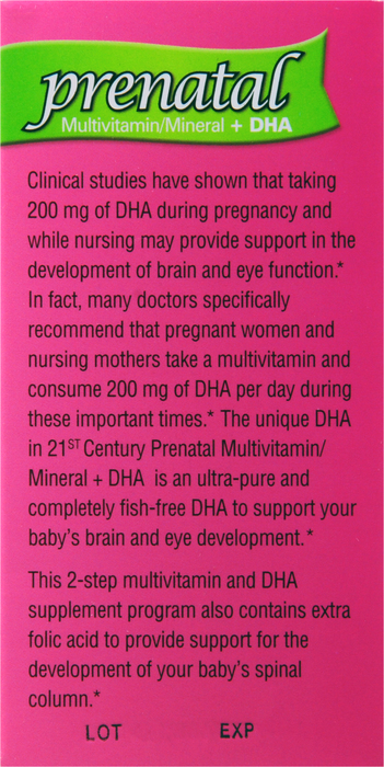 21st Century Prenatal Multivitamin + DHA Tablets 120ct