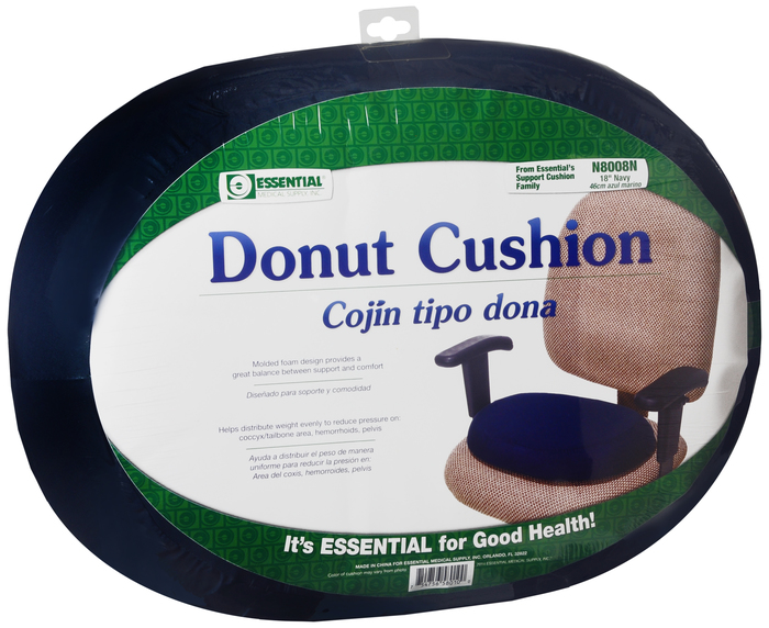 Essential Molded Donut Cushion 18in Navy