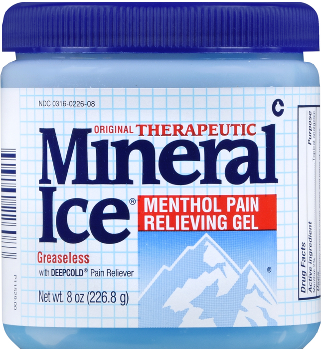 Mineral Ice Menthol Pain Relieving Gel 8oz