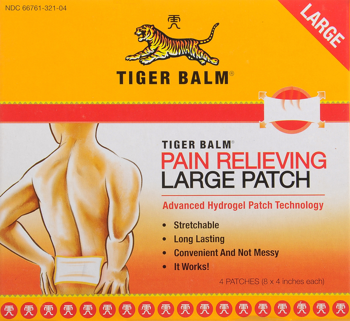 Tiger Balm Pain Relieving Hydrogel Patch 4ct