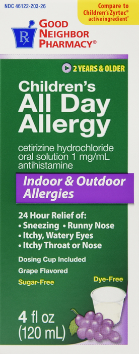 Good Neighbor Pharmacy All Day Allergy Grape Flavor Liquid 4oz