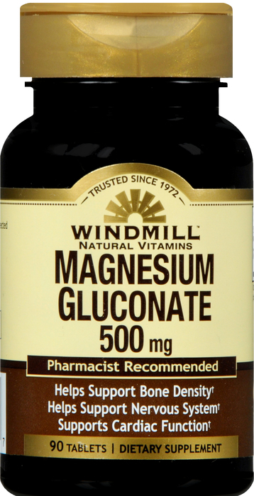 Windmill Magnesium Gluconate 500mg Tablets 90ct