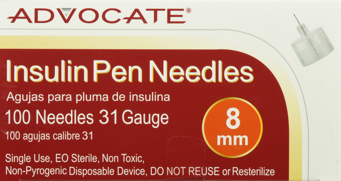 ADVOCATE PEN NEEDLE 31G 8MM 100CT