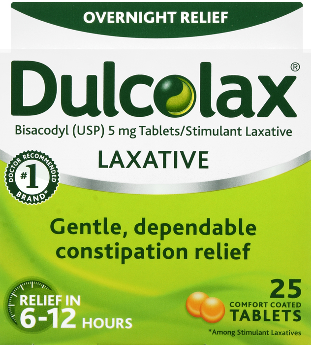 Dulcolax Laxative 5mg Comfort Coated Tablets 25ct