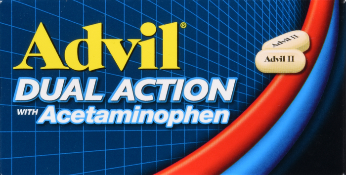 Advil Dual Action with Acetaminophen Caplets72ct