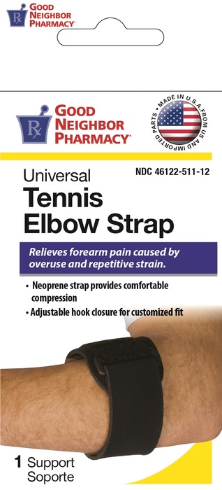 Good Neighbor Pharmacy Universal Tennis Elbow Strap Black 1ct