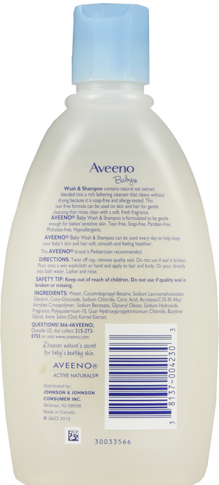 AVEENO BABY WASH/SHAMPOO 12OZ