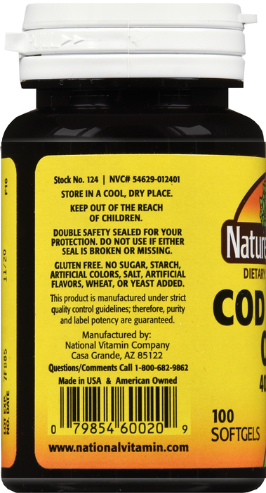 COD LIVER OIL SOFTGEL 100CT NAT BLEND